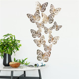 B 12 Pegatinas De Pared Con Forma De Mariposa Hueca Con Text