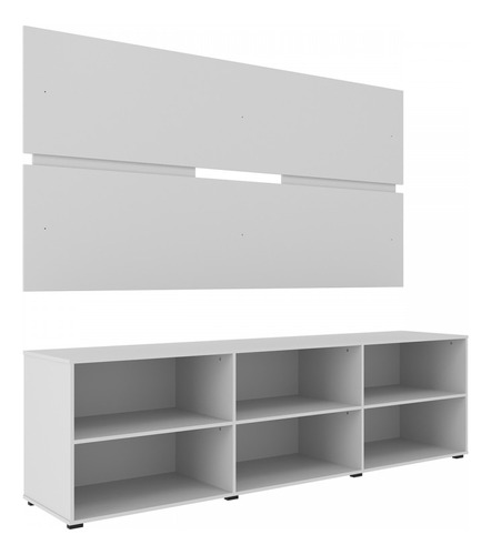 Rack Estante Grande C/ Painel Branco P/ Tv Até 55