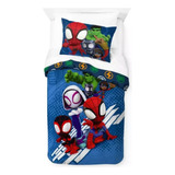 Edredon Spidey Spider-man Individual / Matrimonial 2 Pzs *sk