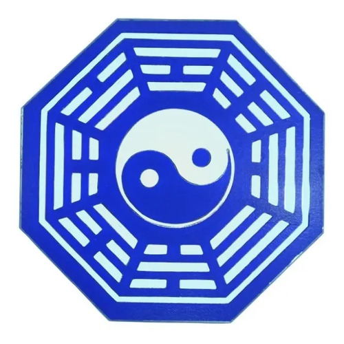 Baguá Ceu Anterior 12cm Yin Yang Espelhado Feng Shui