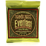 Ernie Ball 2560 Set Cuerdas Guitarra Everlast Coated 10-50