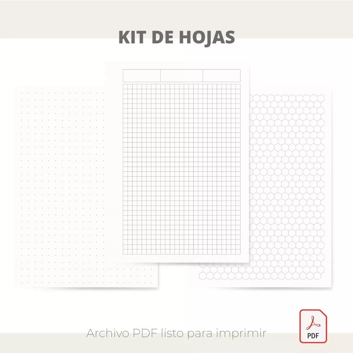 Kit Imprimible Hojas Rayadas Cuadriculadas Punteadas Bullet Mebuscar Argentina