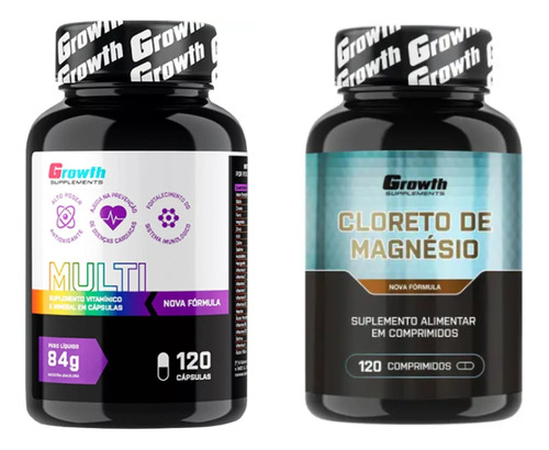 Kit Multivitamínico + Cloreto De Magnésio - Growth