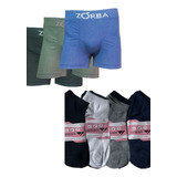 Combo Medias Y Boxer Zorba- Hombre 