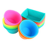 Moldes De Silicona Para Cupcakes Reutilizables - 24 Pzas