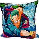 Roronoa Zoro Funda Felpa De Cojín Almohada 45x45 Cm 