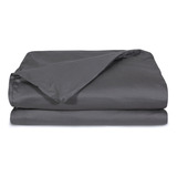 Manta Pesada + Cobertor Fresh | 2 Plazas / Queen | Hypnos Color Gris Oscuro Diseño De La Tela 10 Kg