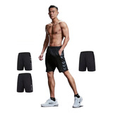 Short Deportivo Hombre Correr Cómodo Con Bolsas Casual 3pcs