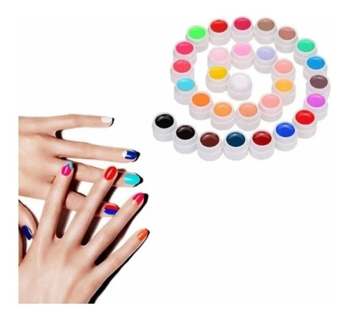 Gel Paint Uv/led Color X12 Unidades Sin Glitter Colores