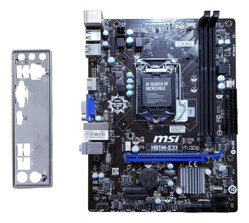 Placa Mãe Msi H81m-e33  Lga 1150  Ddr3 32gb - 4° Geração 