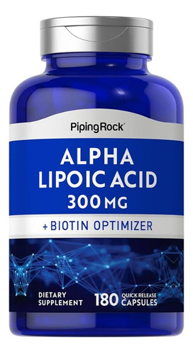 Acido Alpha Lipoico 300 Mg X 180 Cápsulas- Pipingrock