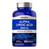 Acido Alpha Lipoico 300 Mg X 180 Cápsulas- Pipingrock