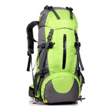 Mochila Camping De Senderismo Outdoor Trekking 455litros Color Verde Limón