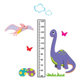 Medidor Infantil Estatura Niñas Dinosaurios - Regla 1m 