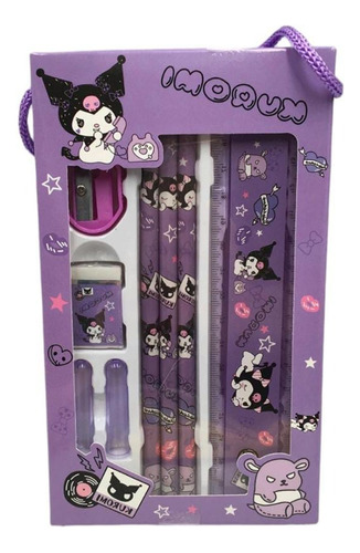 Kits Escolar Kawaii Kuromi Para Escuela Juego De Papeleria