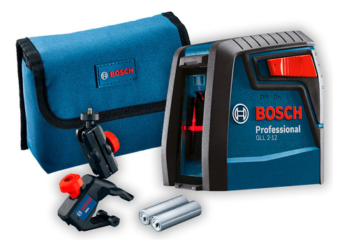 Nível A Laser 2 Linhas Bosch Gll 2-12 12m Com Acessórios