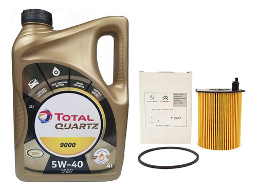 Filtro + Aceite Total 9000 Peugeot Partner 16 Hdi 8v - 2021