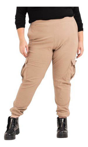 Pantalón Bengalina Cargo Mujer Dama Talle Grande Especial