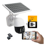 Câmera Seg Bateria Solar, Wifi Ip66, Full Hd + Cartão 128gb