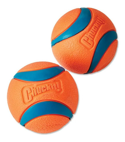 Juguete Pelota X2u Chuckit 5cm Maxima Duracion Color Naranja Con Vivos Azules