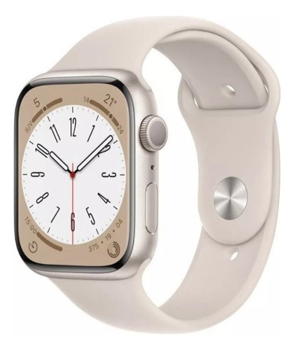 Apple Watch Séries 8 Gps Estelar Com Pulseira Estelar 45mm