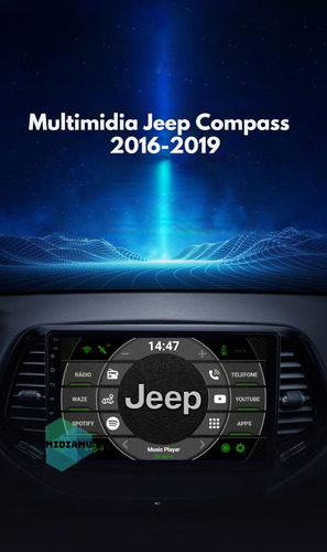 Multimidia Jeep Compass 2016 2017 2018 2019 Gps 1+16gb