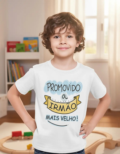 Camiseta Infantil Promovido Irmão Mais Velho Personalizado | MercadoLivre