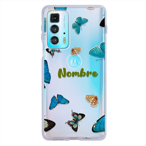 Funda Para Motorola Mariposas Personalizada Con Tu Nombre