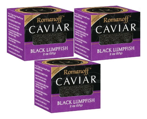 Caviar 3pq Romanoff Lumpfish Negro 2oz  Nuevo Envio Msi