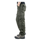 Pantalones Cargo Militares Para Hombre, Overol, Casual, Con