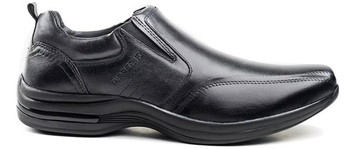 Sapato Extra Conforto Masculino Pipper Couro Pelica Preto