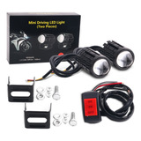 Par Faros Led Bicolor Waterproof Auto Moto Blanco Amarillo