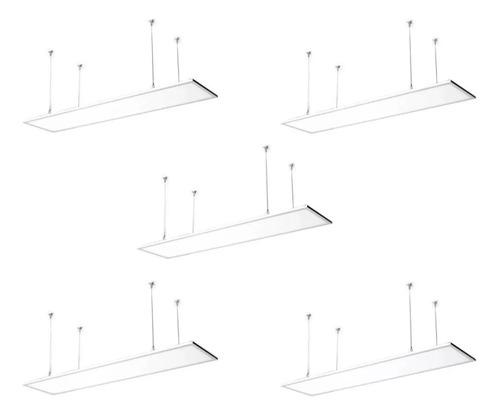 Lámpara Colgante Tipo Panel Led 120x30 Cm 40w 3800lm 220v X5