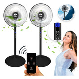 2 Ventiladores De Pedestal 8 Velocidades Con Control Remoto 