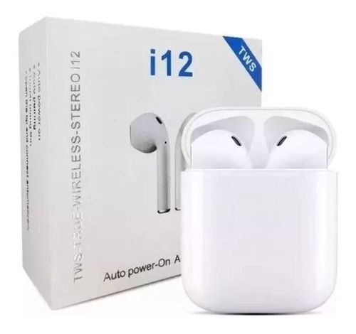 Fone I12 Tws Bluetooth 5.0 Touch Para Ios E Android Earbuds Cor Branco