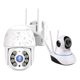 Combo Seguridad Camara 3 Antenas Interior + Ptz Exterior Fhd