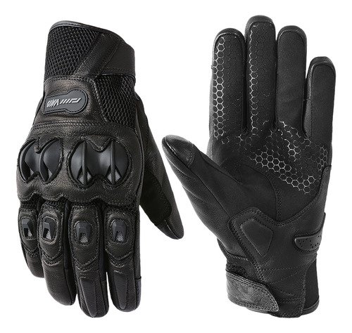 Guantes De Moto Knight De Piel Auténtica Retro Ri