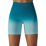 Shorts Deportivo Mujer Levanta Cola Difuminado Gym Leggins