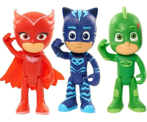 Muñecos Heroes En Pijama Gecko Catboy Owlet Set X3 Figuras