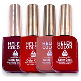 Kit Esmaltes Em Gel Helen Color 4un Cores Vermelho Elegante