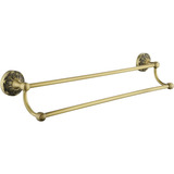 Toallero Doble Dorado Antiguo, Soporte Para Toallas De Baño 