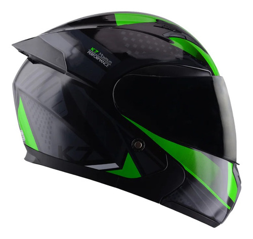 Casco Edge Abatible Pilot K-7 Rojo Certificado Dot