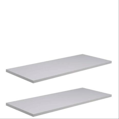 Kit 2 Prateleiras 140x15 Mdf Branco + Suporte Invisível