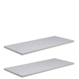 Kit 2 Prateleiras 140x15 Mdf Branco + Suporte Invisível