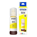 Botella Tinta Original Epson 504 T504 Amarillo L4150 L4160