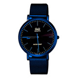 Reloj Q&q Qyq Qa20j001y  Elegante Acero + Estuche 