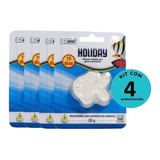 Kit Com 4 Alcon Holiday 20g / Ração De Peixe Férias 15 Dias 