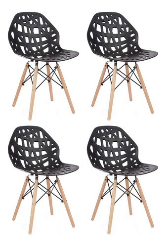 Juego De 4 Sillas De Diseño Eames Akron