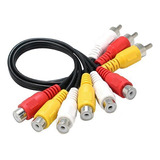 6 X 3 6 Rca Plug Splitter Av Cable Adaptador Para Av