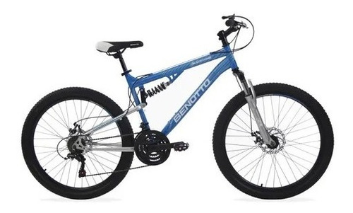 Bicicleta Montaña Blackcomb Azul Plata R26 21v Benotto